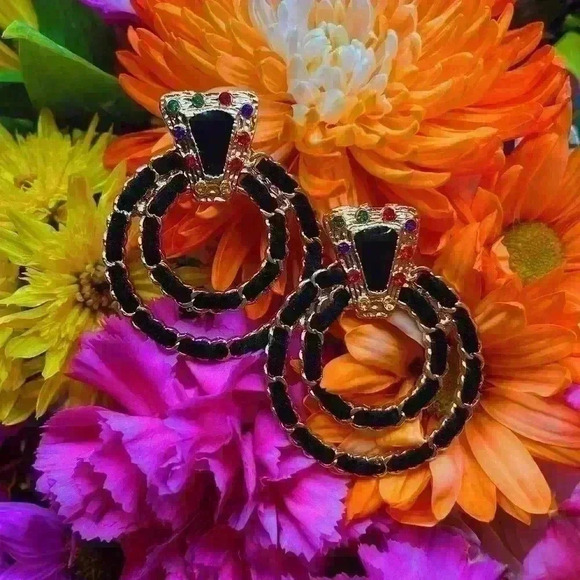 Zara Jewelry - Multicolor gem earrings